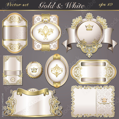 vintage labels white