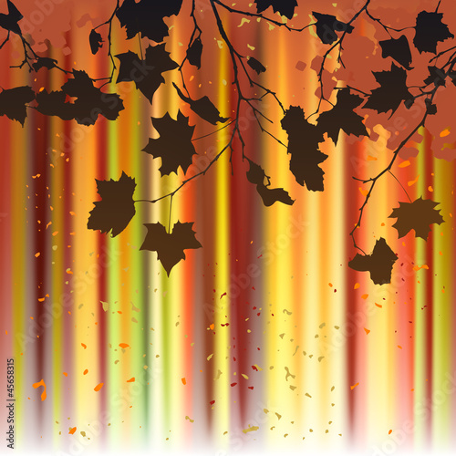 Leaf, autumn - vector background