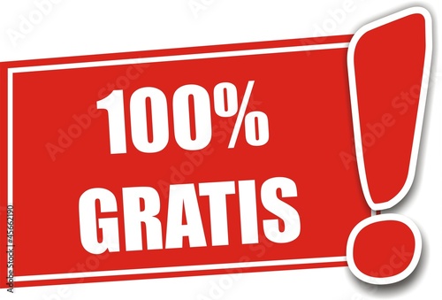 étiquette 100% gratis