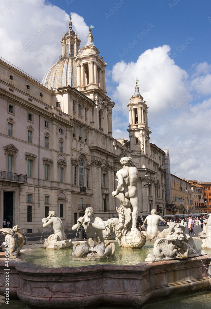 Roma, piazza Navona, fontana del Moro
