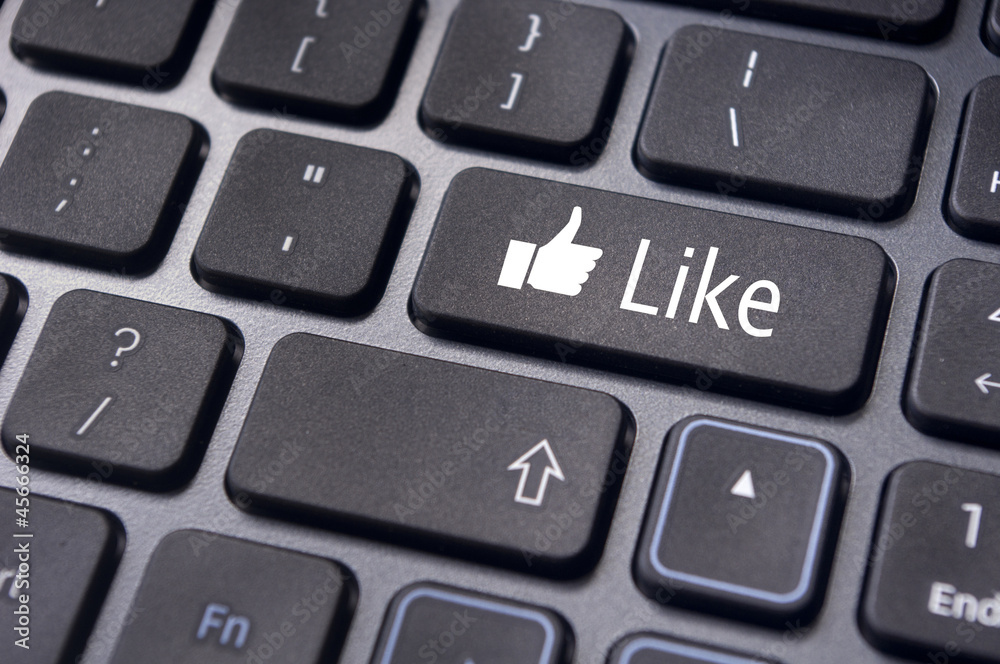 like message on keyboard button, social media concepts like message on keyboard button, social media concepts
