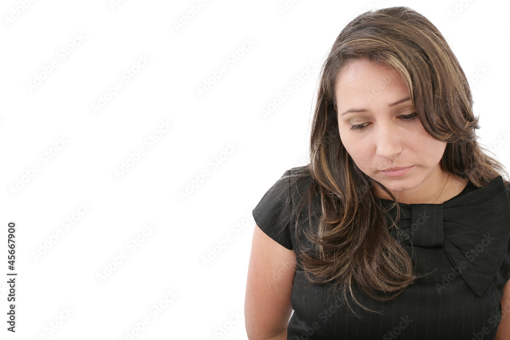 close up portrait of sad woman close up portrait of sad woman