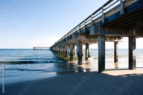 Pier. Beach at Coney Island  New York City.