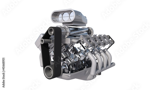 Fotografia v8 kompressor motor