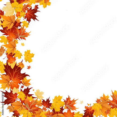 Herbst  Halbkreis mit Bl  ttern