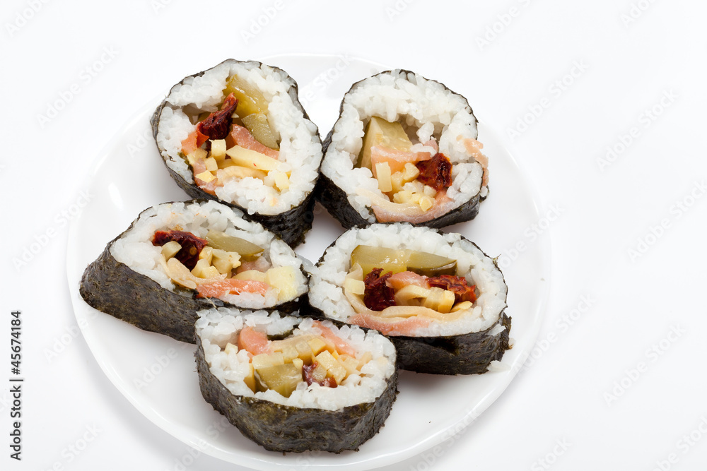 sushi isolated on white background