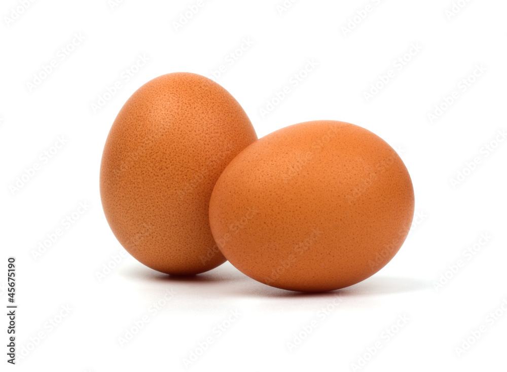 Eggs closeup isolated on white background Eggs closeup isolated on white background