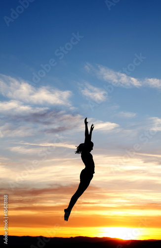 dancer in sunset