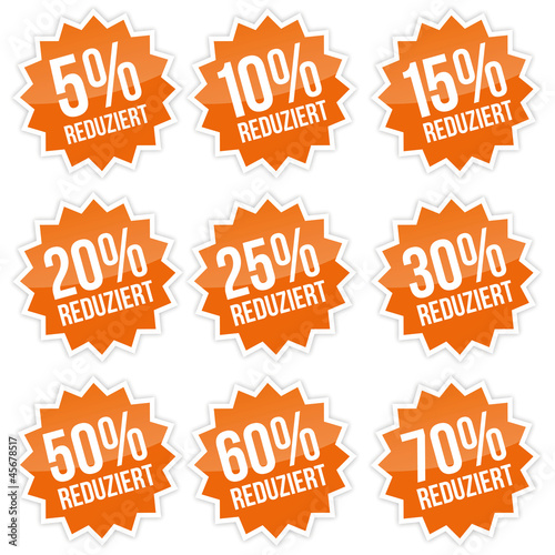 Sticker / Aufkleber / Prozent / Orange