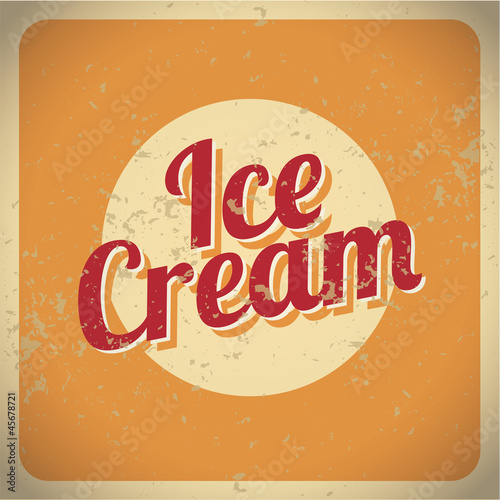 Vintage style ice cream