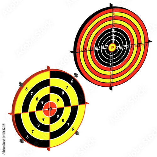 Set targets for practical pistol shooting