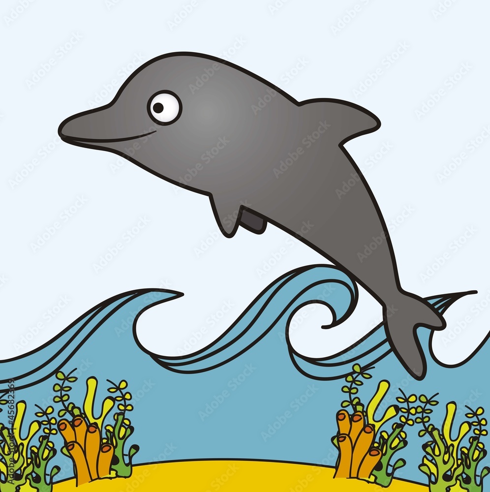 Obraz premium illustration of dolphin