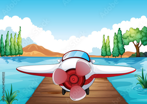 Jetty and aeroplane