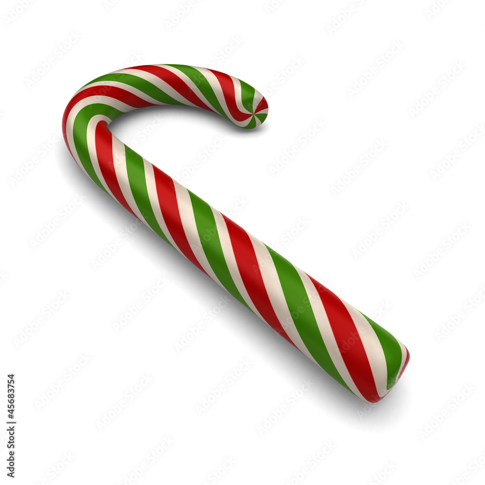 Obraz premium 3d render of a candy cane