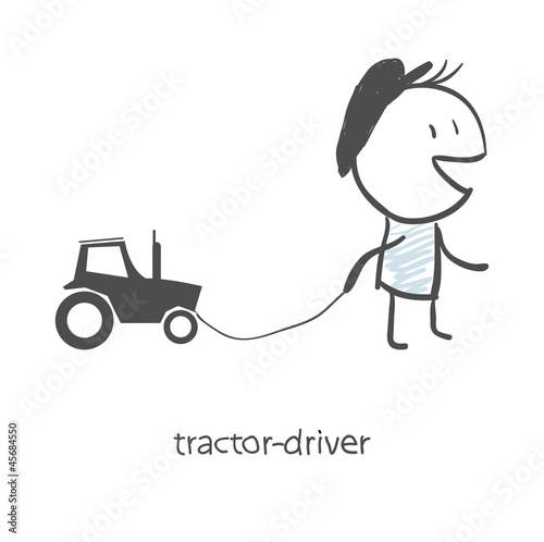 The driver of the tractor.