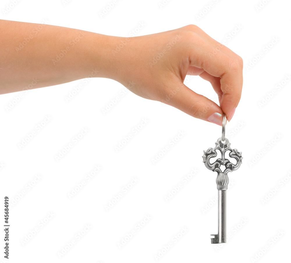 Hand giving key