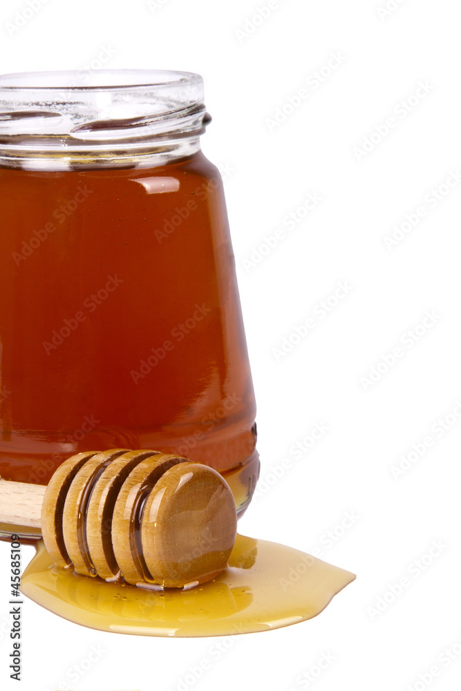 miel aislado en blanco