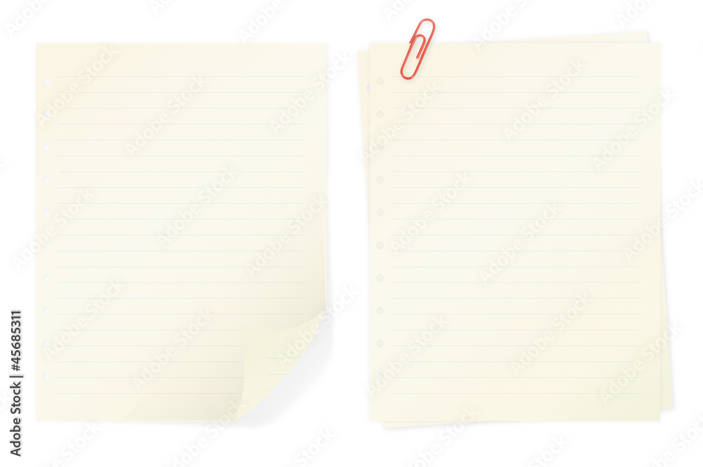 Memo notes isolated on white background color Memo notes isolated on white background color