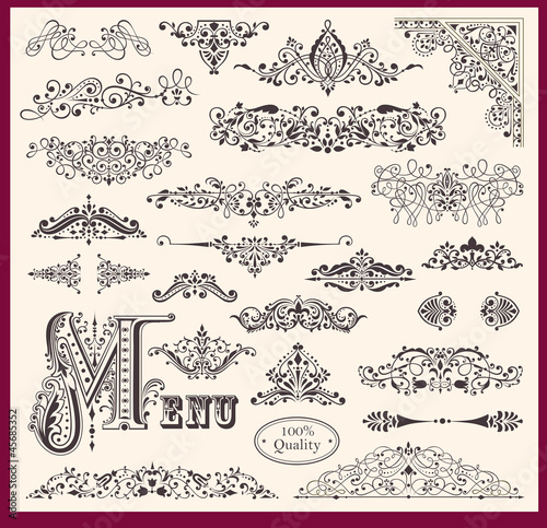 Vector set of Ornaments and Design Elements