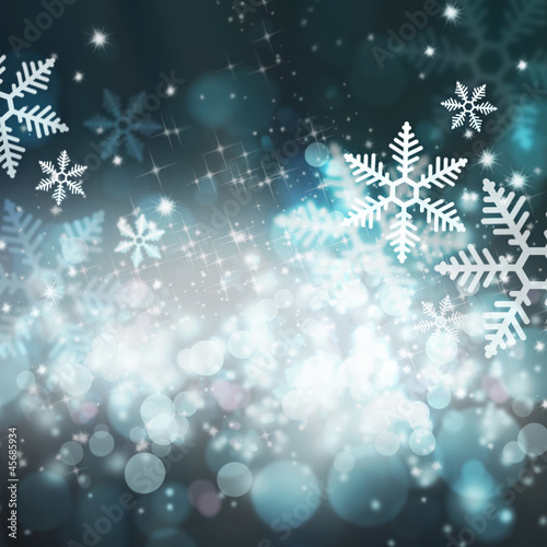 Abstract Christmas background with snowflakes