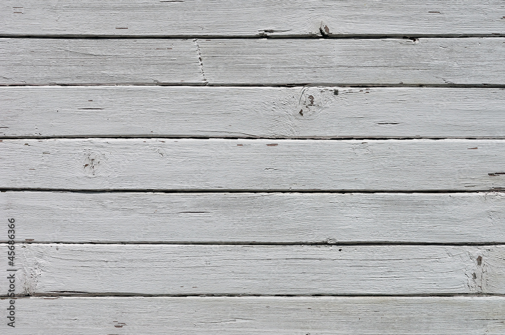 Painted wooden planks