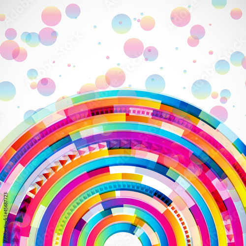 Abstract digital circles background