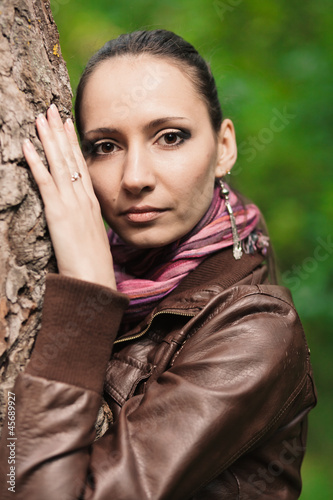 Early autumn portrait of girl