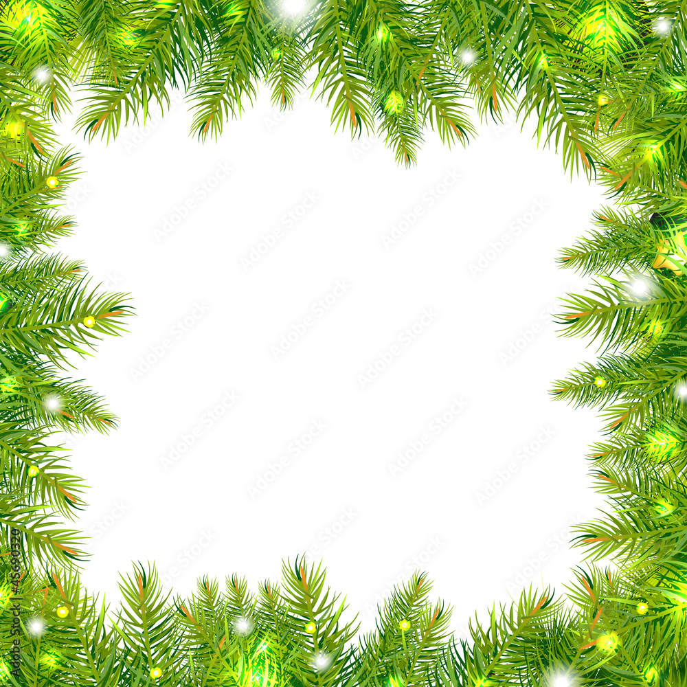 Christmas Tree Frame With Stars Christmas Tree Frame With Stars