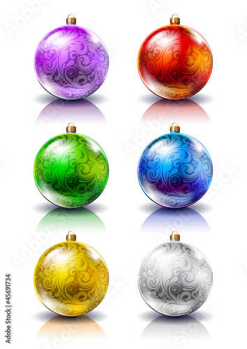 Christmas balls. Christmas decorations.