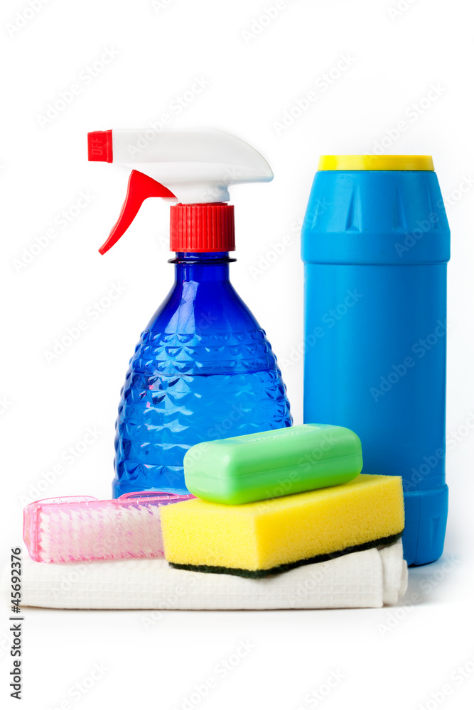 cleaning kit isolated on white cleaning kit isolated on white