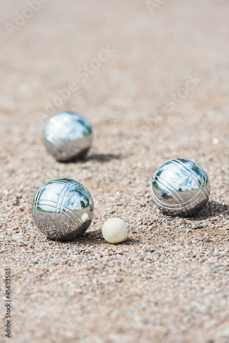 Three boule balls photo