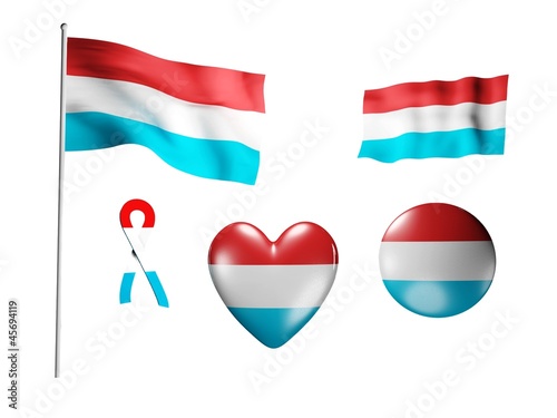 Free Download The Luxembourg flag - set of icons and flags - GFXLoad