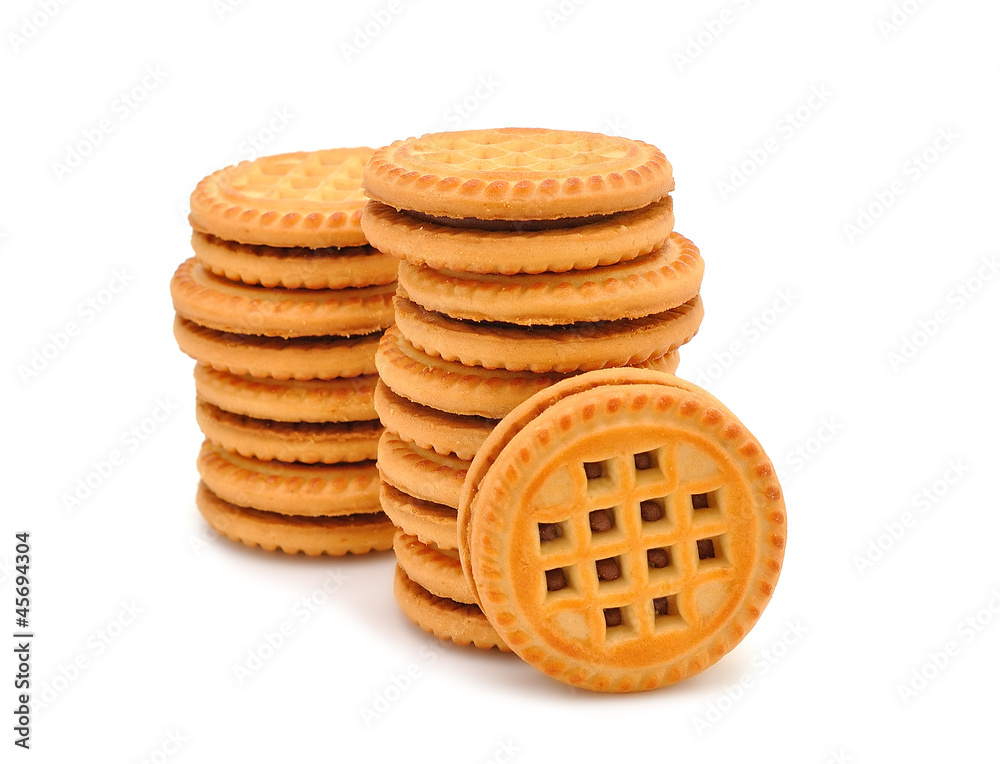 Cookies isolated on white background