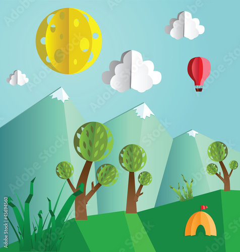 Paper folded landscape