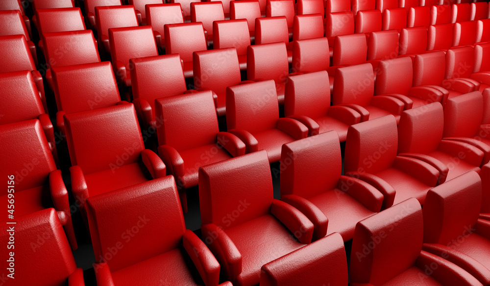Empty cinema hall with auditorium Empty cinema hall with auditorium