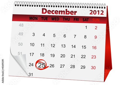 holiday calendar for Christmas