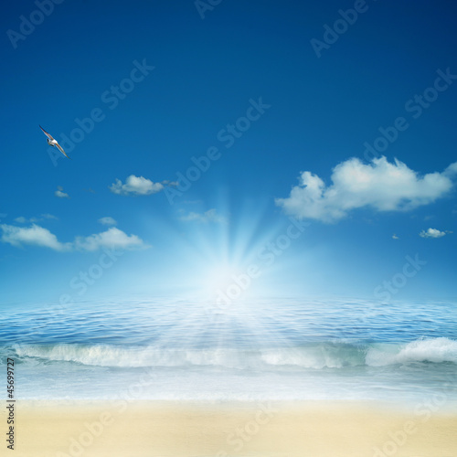 On the ocean. Abstract natural backgrounds for your design