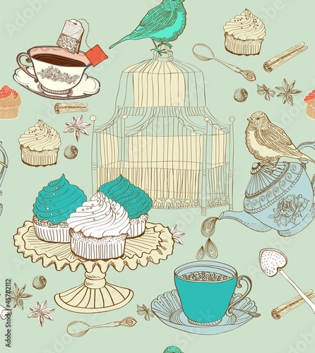 vintage tea background