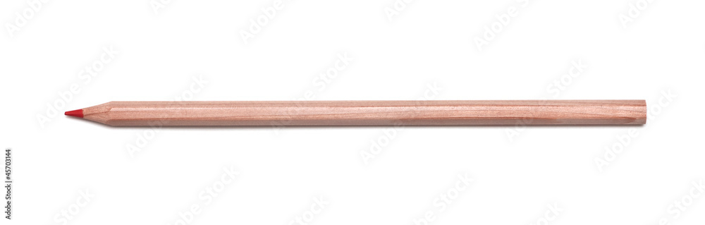 Pencil red isolated on pure white background Pencil red isolated on pure white background