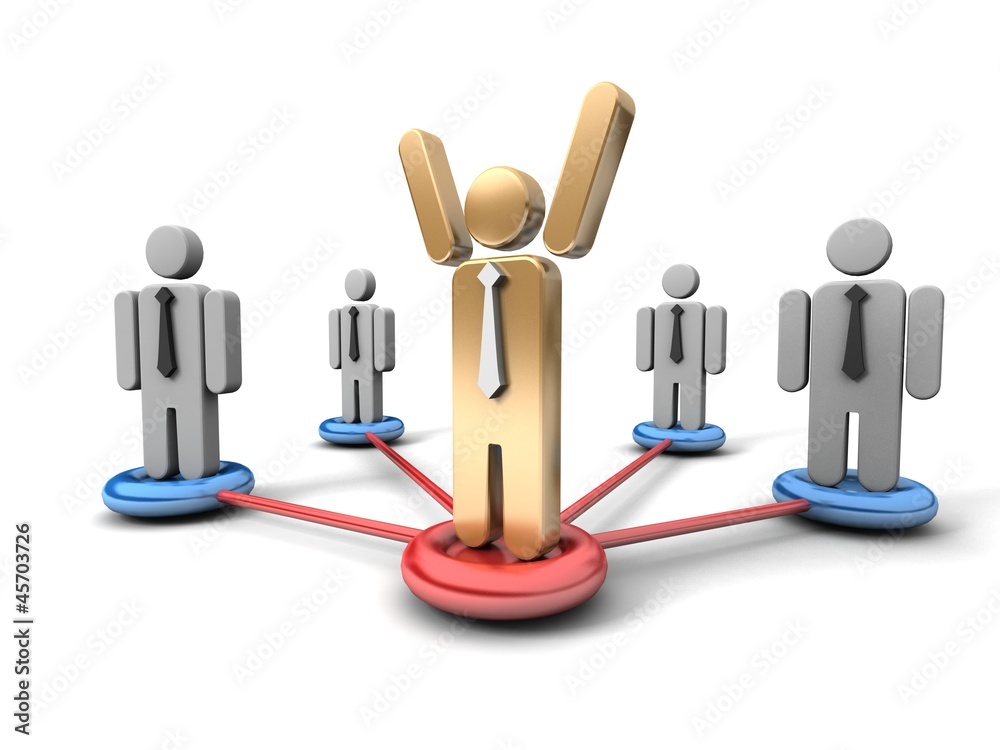 The silhouette of the successful businessman costs above others The silhouette of the successful businessman costs above others