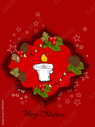Advent, Weihnachten Karte mit Kerzen