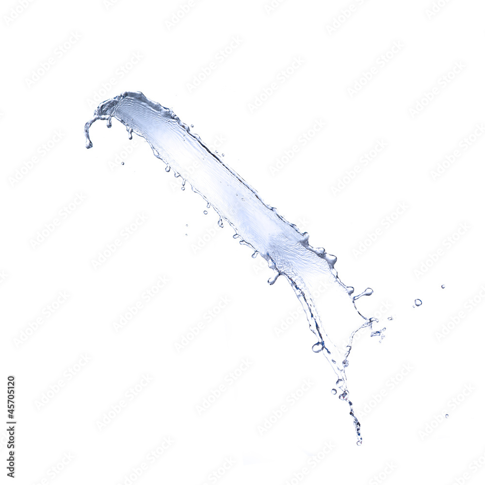 Water splash on white background 