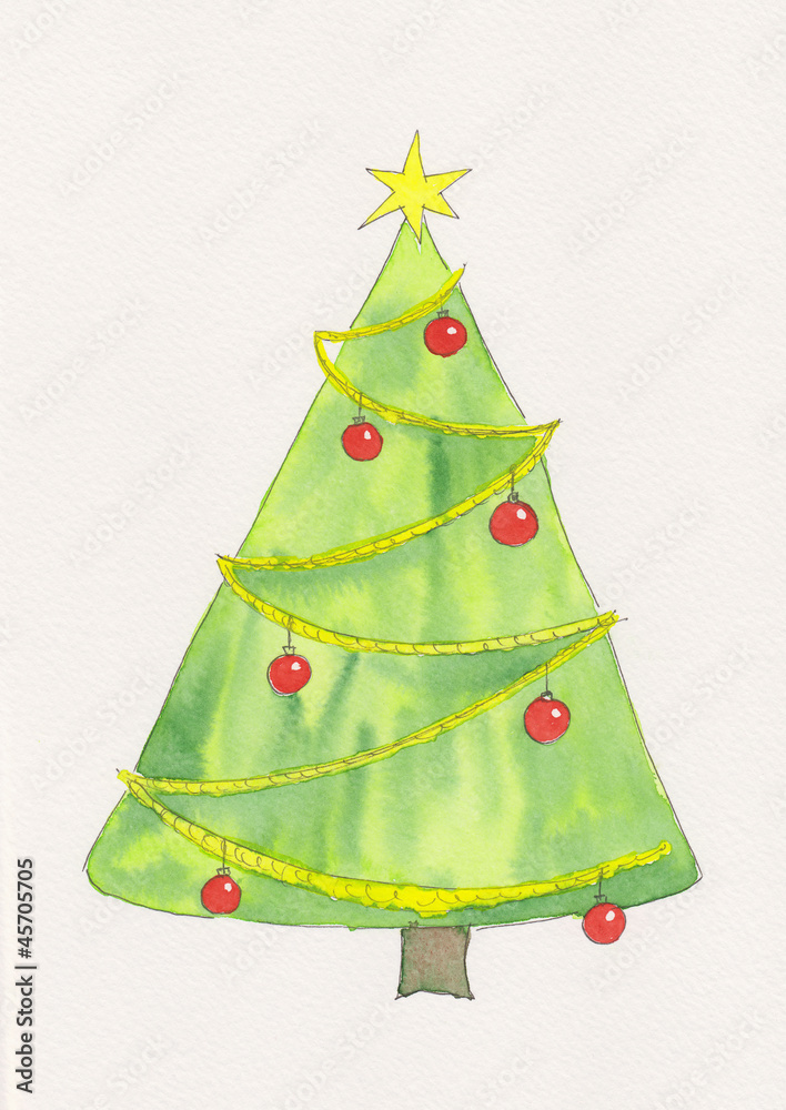 Fototapeta premium Weihnachtsbaum mit Stern