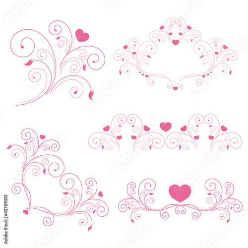 vector set: elegant elements and page decoration