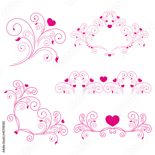 vector set: elegant elements and page decoration