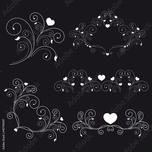 vector set: elegant elements and page decoration