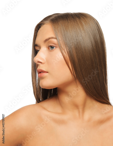 beautiful woman with long hair
