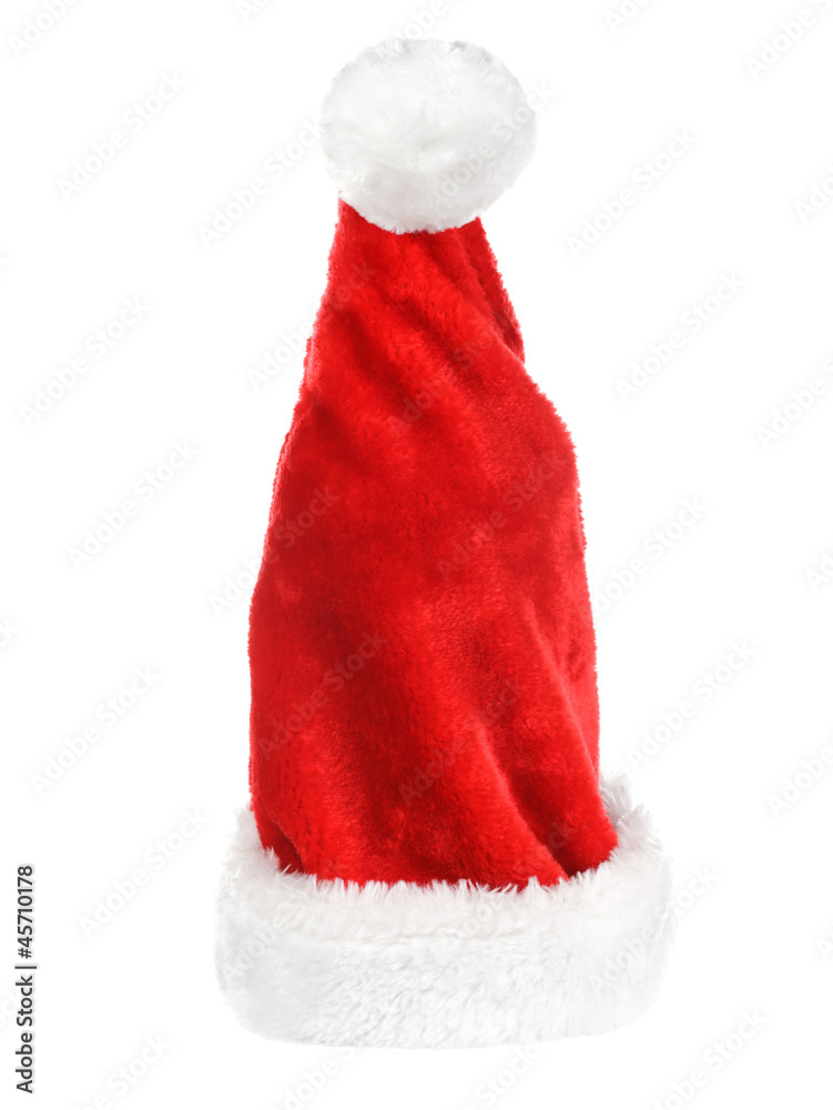 Santa red hat isolated in white background
