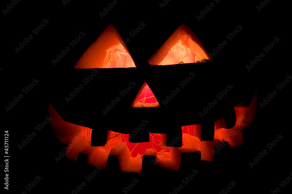 Zucca di halloween illuminata Zucca di halloween illuminata