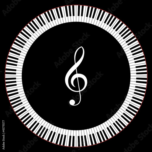 Circle of Piano Keys
